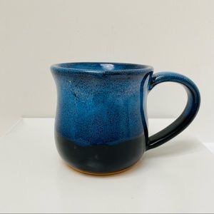 Always Azul Pottery Blue Black Mug Cup GeoEx Co. USA Coffee Hot Cocoa Tea 14oz